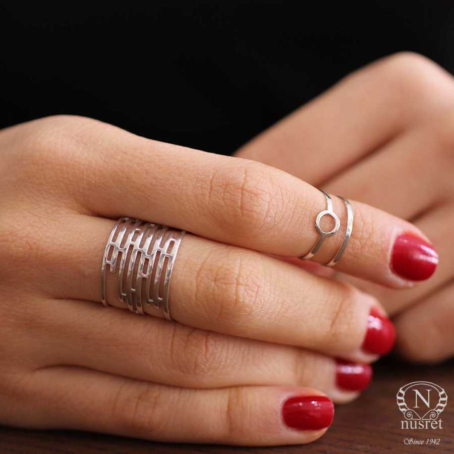 925 Sterling Silver Adjustable Round Ring - Versatile Minimalist