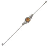 925 Sterling Silver Dual-Tone Alexander Head Antique Bracelet