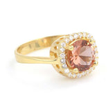 Anillo cuadrado de piedra preciosa Zultanita de plata esterlina premium