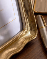 Polyester Photo Frame - Modern Gold Design