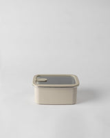 Contenedor de Almacenamiento de Alimentos de Acero Inoxidable, 1500ml, Beige Suave