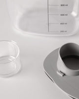 Měkký šedý potravinový úložný box s víkem - 1300 ml organizér do kuchyňské spíže