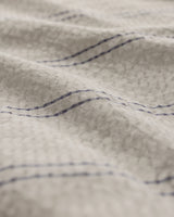 100% Cotton King Size Duvet Cover Set - Washed Waffle & Striped