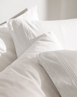 100% Cotton King Size Duvet Cover Set - Embroidered Satin
