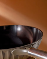 Non-Stick Brown 30 cm Wok Pan for Stir-Fry Cooking