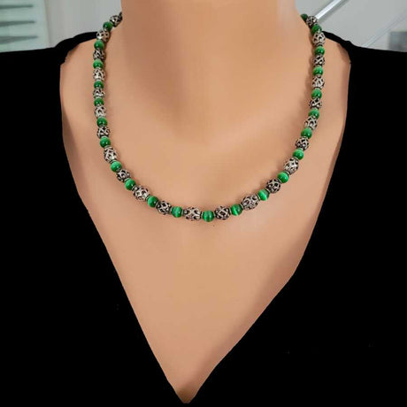 925 Sterling Silver Cat's Eye Stone Pendant Necklace - Elegant Design