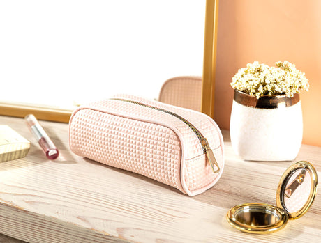 Portable Makeup Bag - Travel Cosmetic Organizer Pouch