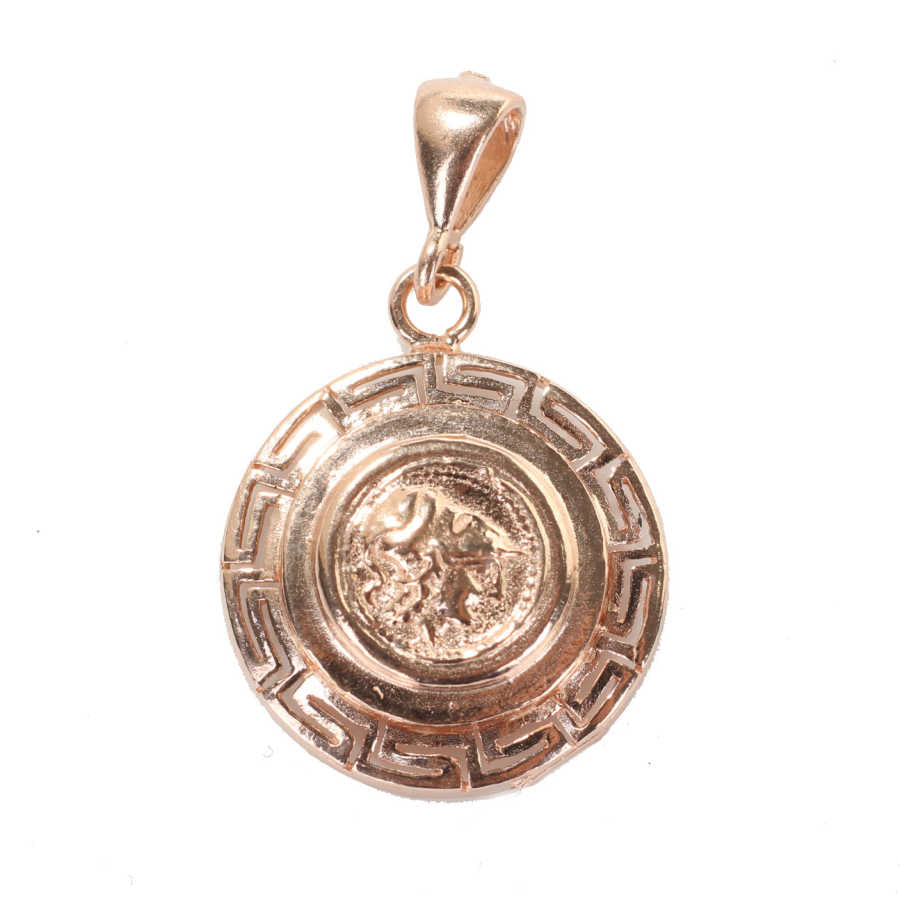 Prémiový přívěsek medailon Alexander z řeckého designu, stříbro 925 sterling