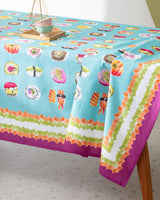 Paulina Colorful Polycotton Tablecloth for Dining & Kitchen Decor