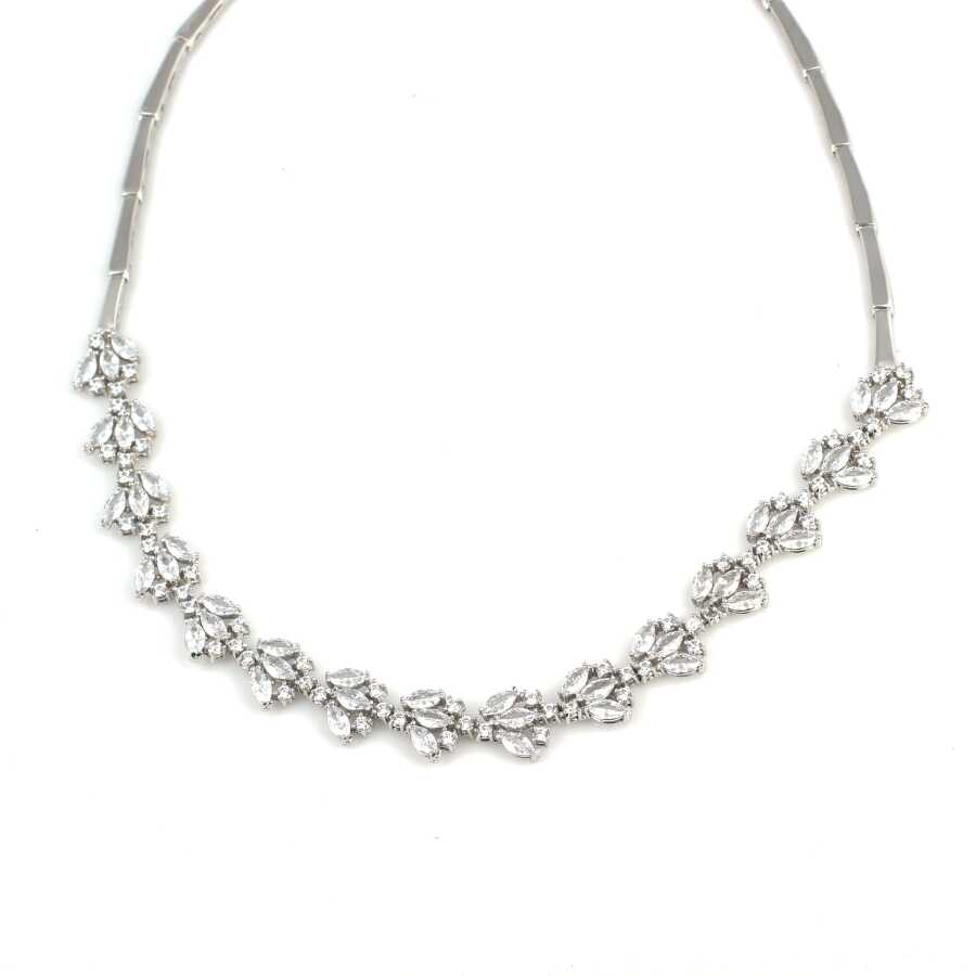 Premium 925 Sterling Silver Lotus Flower Stone Necklace