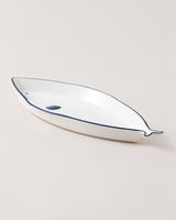 Nouvelle Assiette en Porcelaine Fine - Design Bleu Marine et Blanc