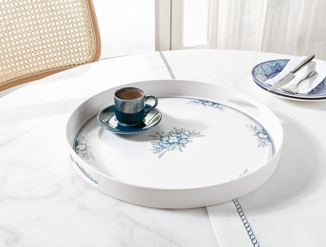 Elegant Round Serving Tray for Coffee Table & Home Decor