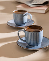 Porcelain 6-Person Coffee Set - Natural Kleby Design