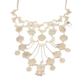 925 Sterling Silver Floral Filigree Necklace - Turkish Design