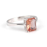 925 Sterling Silver Rectangular Zultanite Ring - Elegant Color Play