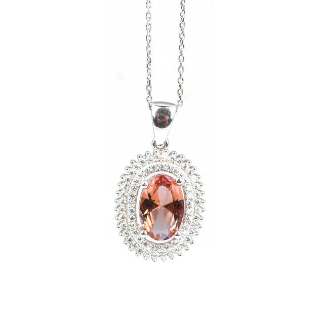 Premium 925 Sterling Silver Oval Zultanite Zircon Necklace