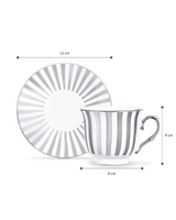 New Bone Porcelain Coffee Cup Set - Vibrant Modern Design