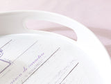 Durable Plastic Serving Tray - Oval Lavander Design
