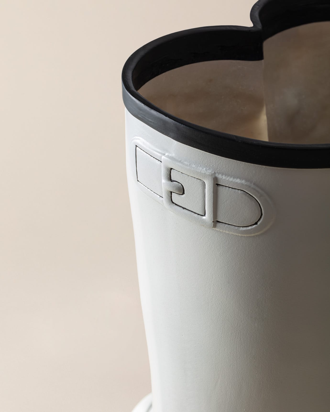Figura decorativa in dolomite - Design moderno bianco e nero
