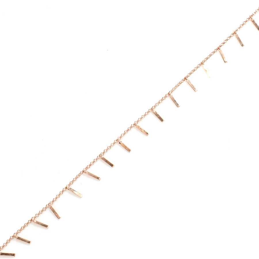 Premium 925 Sterling Silver Fringed Bar Anklet