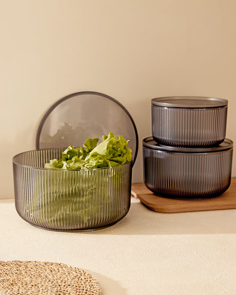 3-Piece Food Storage Container Set for Kitchen Organization