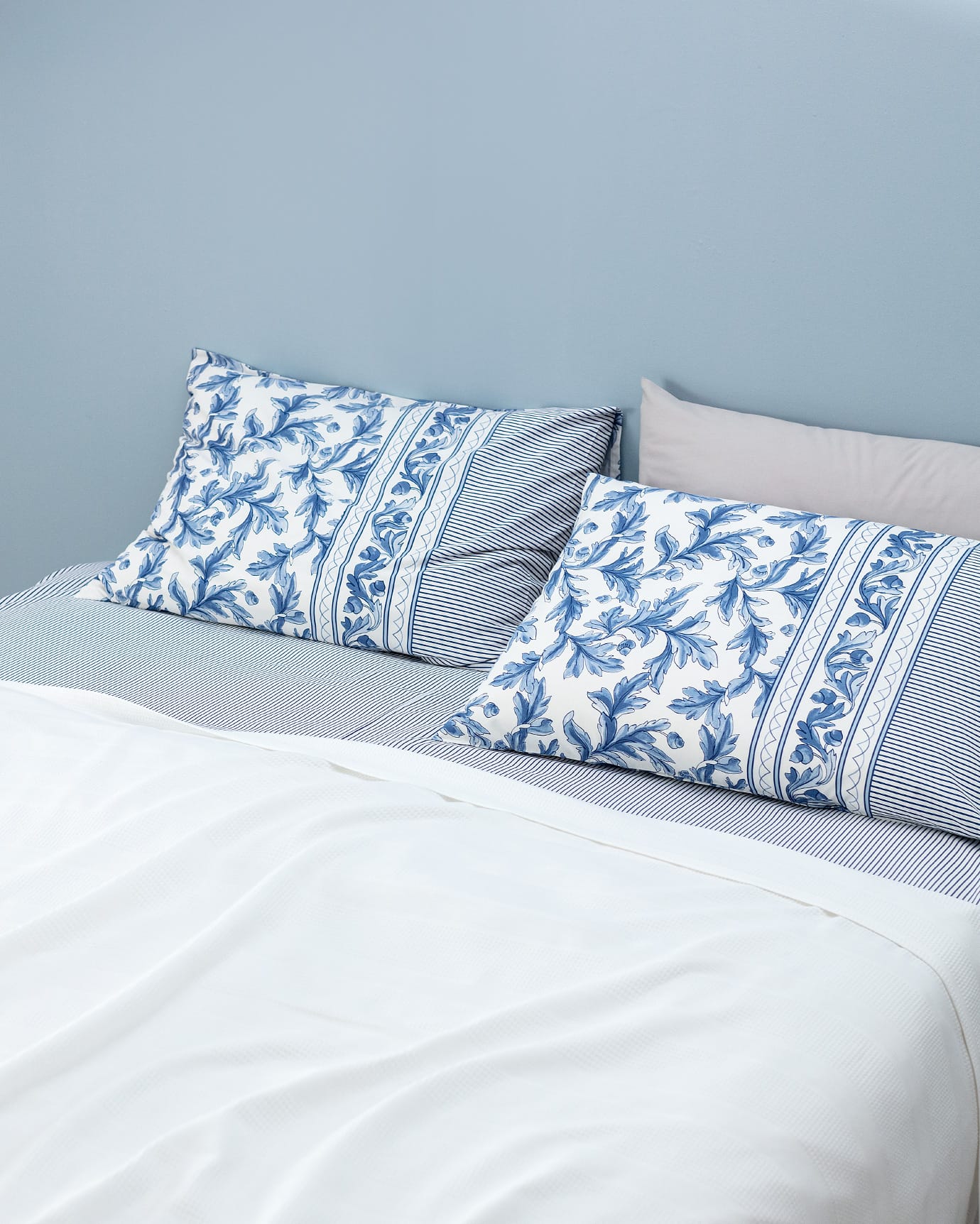 Cotton Lyocell Single Flat Quilt Set - Pure White Comfort