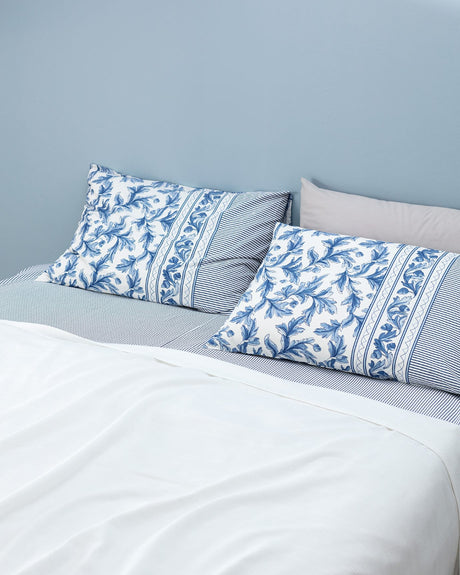 Cotton Lyocell Single Flat Quilt Set - Pure White Comfort