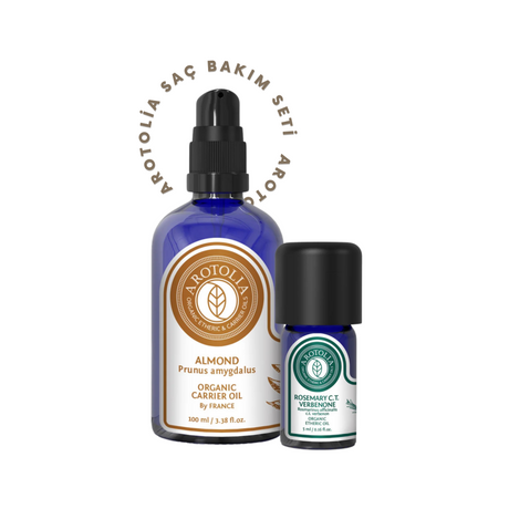 Natural Hair Care Set with Sweet Almond & Rosemary Oil for Growth
