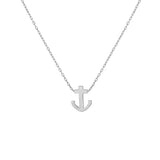Sterling Silver Anchor Pendant Necklace - Nautical Charm