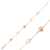 Polished Metal Row Bracelet - Elegant Contemporary Design