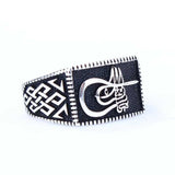 Sterling Silver Men's Ring - Ottoman Tughra Calligraphy Seal