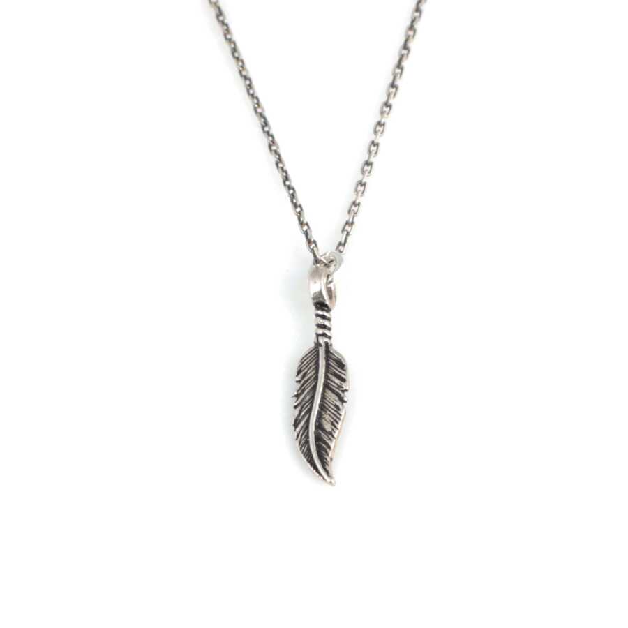 Sterling Silver Feather Pendant Necklace - Minimalist Design