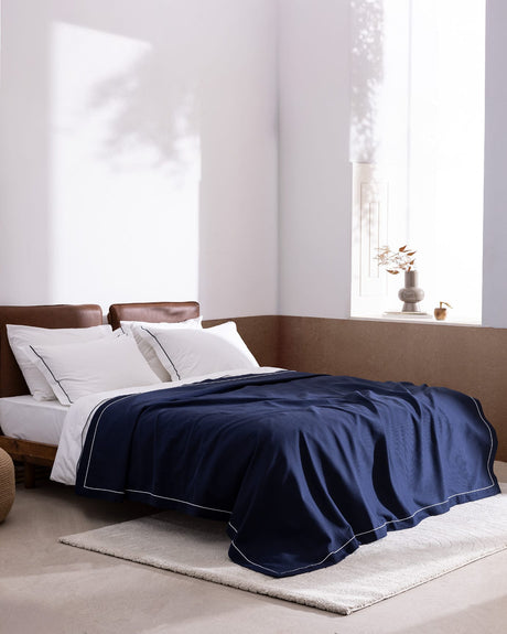 100% Cotton King Size Pique Bedding Set - Breathable Comfort