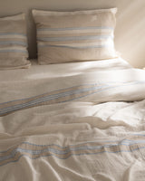 100% Cotton Muslin Double Duvet Cover Set - Yarn-Dyed, Soft & Breathable