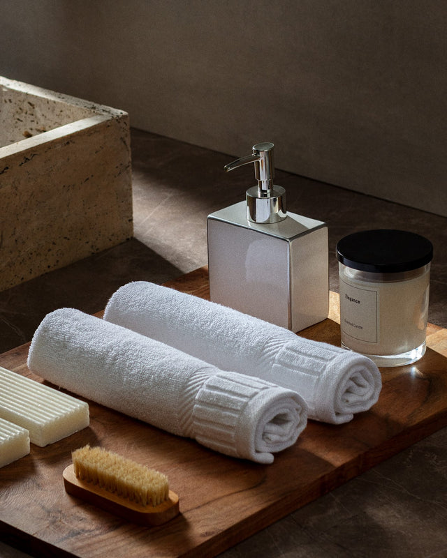 Premium 100% Cotton Dobby Weave Hand Towel Set - 2 Pack