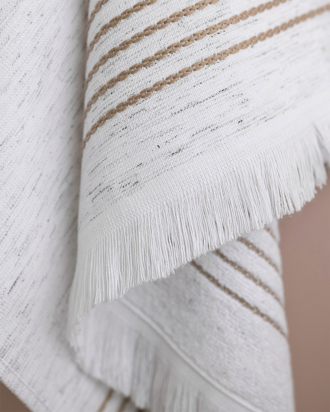 Cotton Blend Face Towel - Soft & Absorbent White/Beige