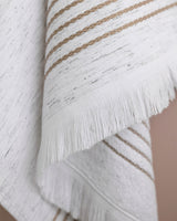 Cotton Blend Face Towel - Soft & Absorbent White/Beige