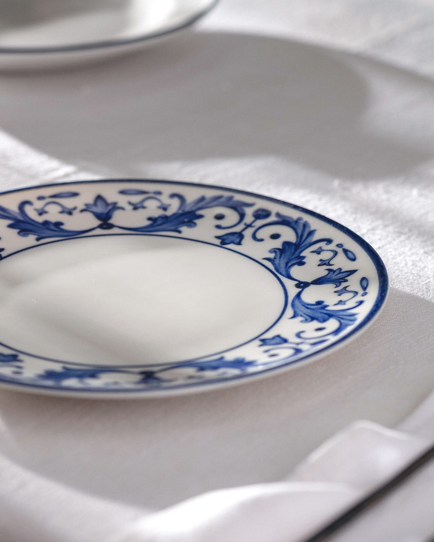 New Bone Porcelain Pasta Plate - Reve Bleu Nuit Design