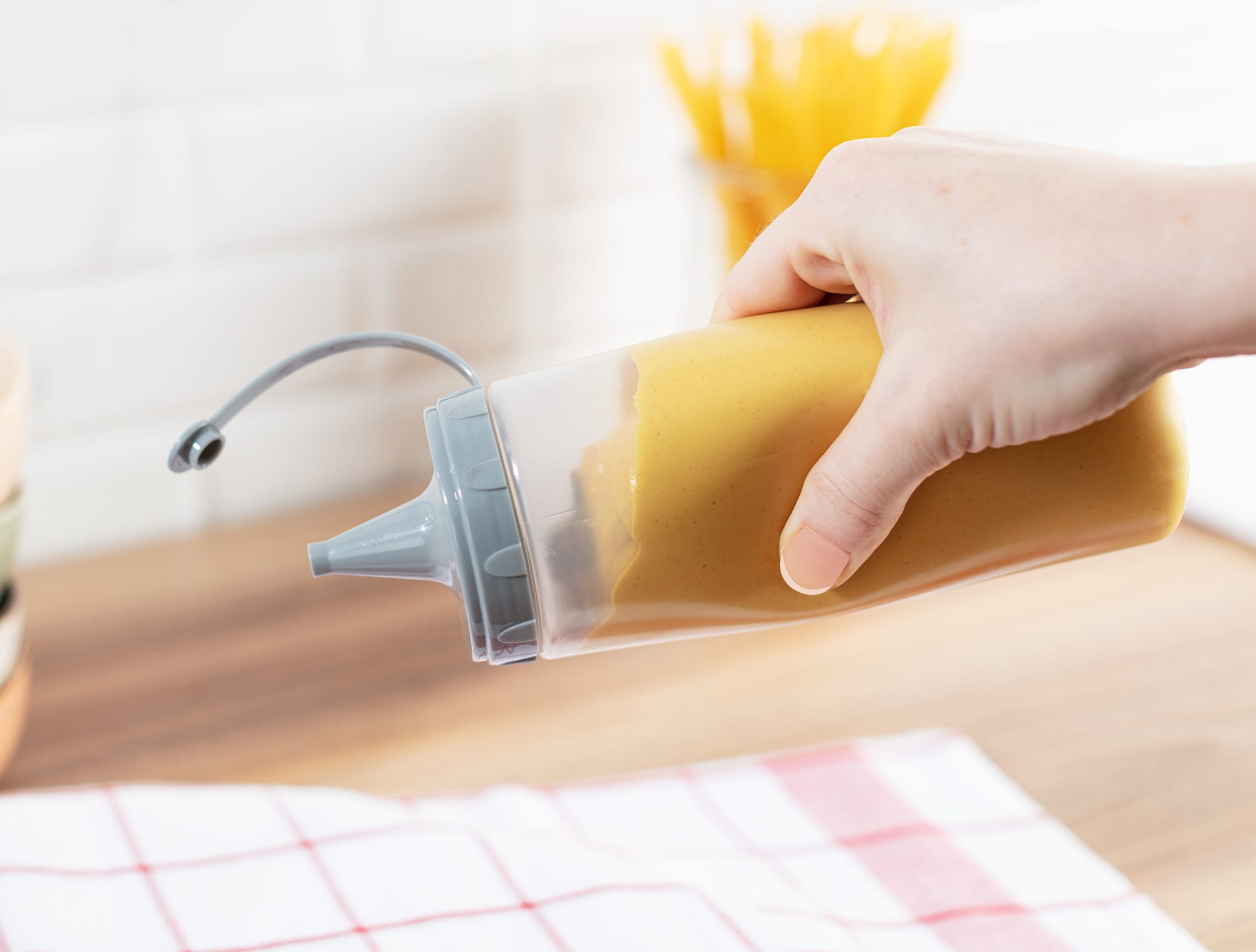 Durable Plastic Sauce & Dressing Bottle - Modern Minimalist Design