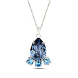 Crystal Chandelier Necklace - Elegant Marquise & Pear-Cut Design