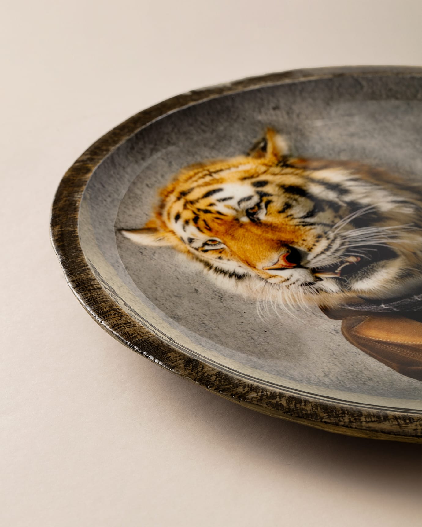 Louis Decorative Accent Plate - Brown Home Decor Dish