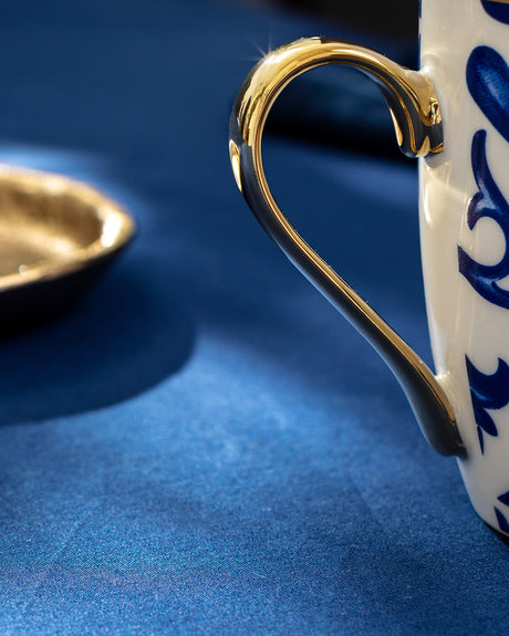 Darla Blue and White Ceramic Coffee Mug, 360ml