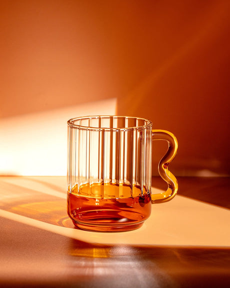 Heat-Resistant Borosilicate Glass Mug - Modern & Durable