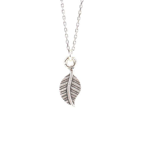 Elegant 925 Sterling Silver Leaf Pendant Necklace
