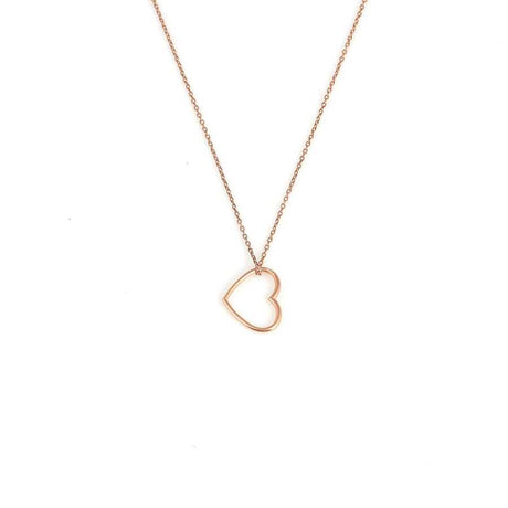 925 Sterling Silver Hollow Heart Necklace - Dainty & Timeless