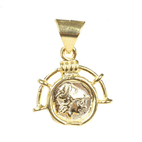 Yellow-Plated Sterling Silver Alexander Medallion Pendant - Historical Design
