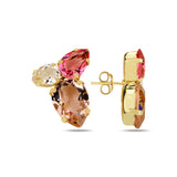 Sparkling Pear-Cut Swarovski Crystal Teardrop Earrings - Aura Trio Style