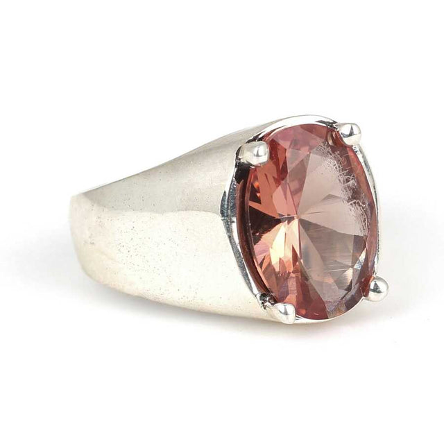 925 Sterling Silver Men's Ring - Polished Oval Zultanite Stone