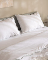 Justine Double 100% Cotton Duvet Cover Set - White & Blue