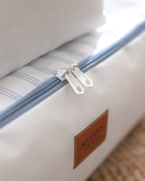 Set of 2 Cloud Print Storage Bags - Closet Organizers, White and Light Blue